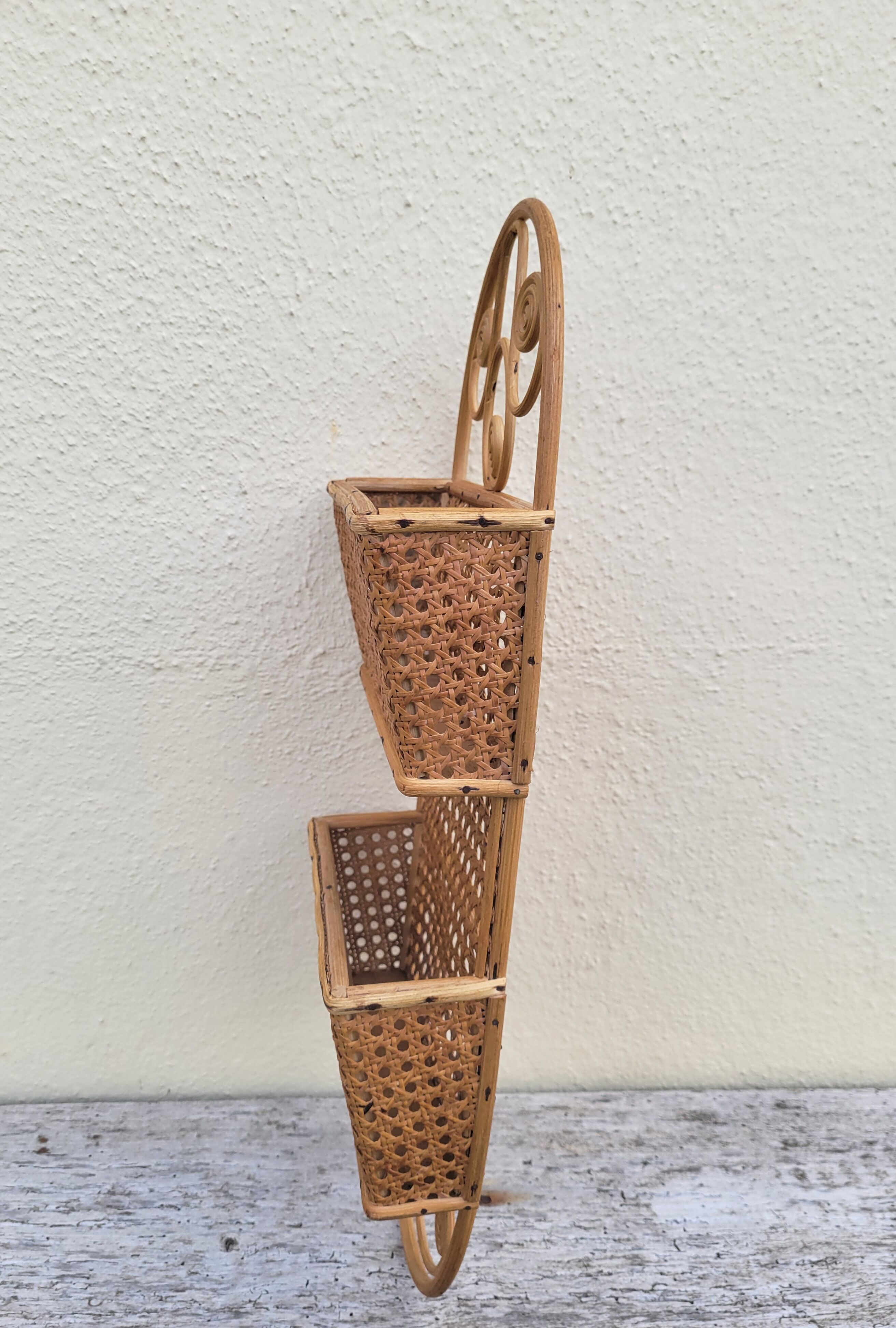 Rattan mail rack and canning