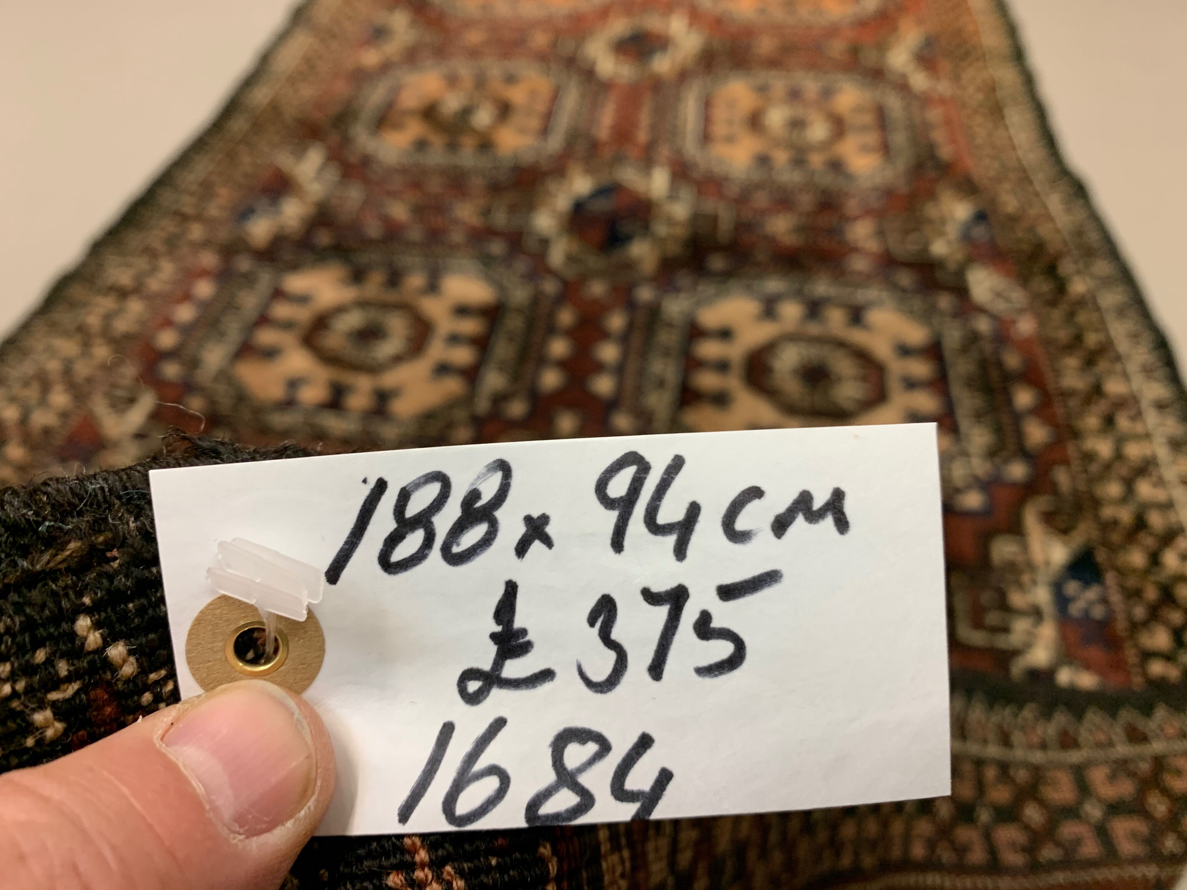 Vintage Taimuri Afghan Tribal rug 188x94 cm