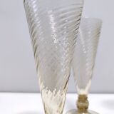 Set of Six Amber Murano Drinking Glasses by Vittorio Zecchin, Italy