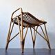 Rattan footstool for Rohé Noordwolde, The Netherlands 1960's