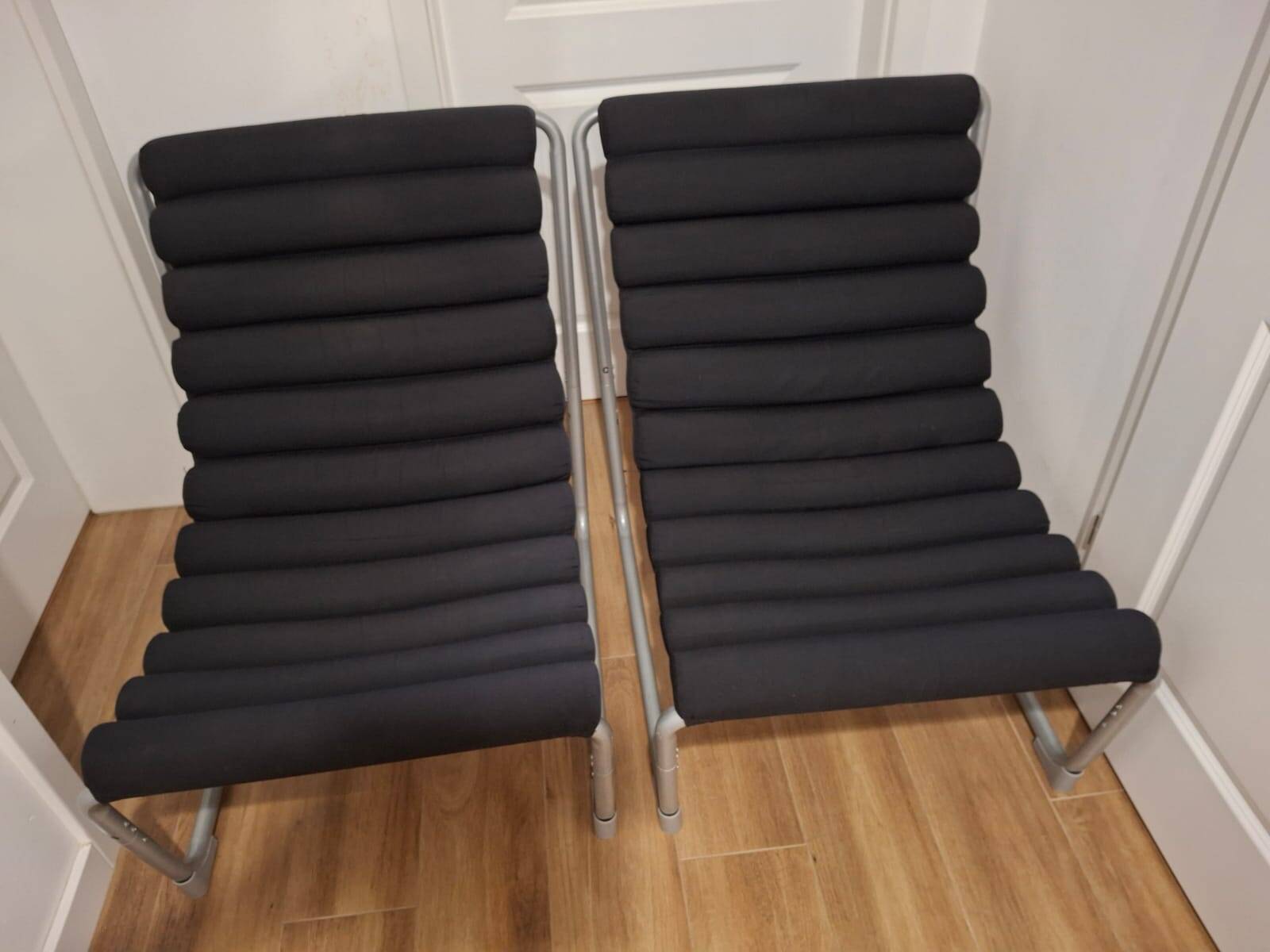 Two French Lounge Chairs from the 1980s