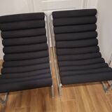 Two French Lounge Chairs from the 1980s