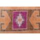 Vintage Turkish Hand-Knotted Wool Cotton Pink Runner 101x333