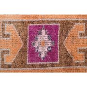 Vintage Turkish Hand-Knotted Wool Cotton Pink Runner 101x333