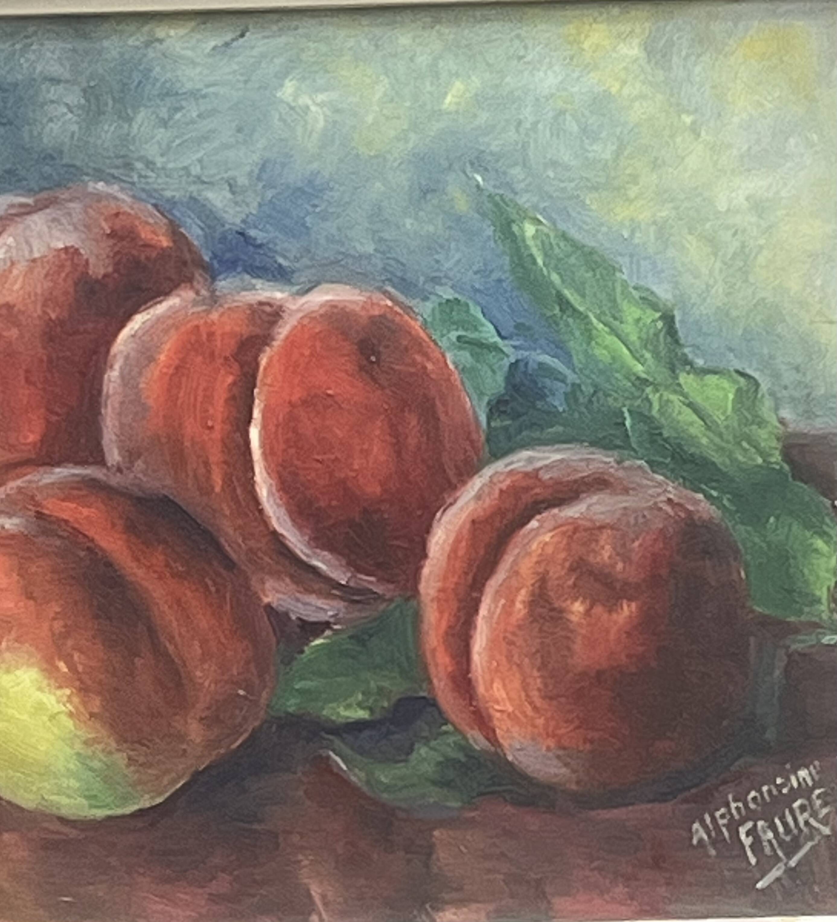 Tableau aux fruits vets 1950/60