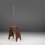 French Industrial Wooden Stepladder, 1900s