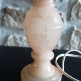 Bedside lamp pink marble foot