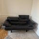 B&B Italia Alanda 2-seater sofa in black leather
