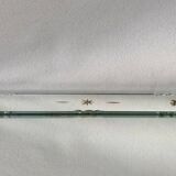 Rectangular Art Deco wall mirror inlaid and chiseled on wood
