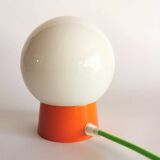 Vintage white opaline "Orange" living room bedside desk lamp