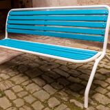 Restored 60s folding garden bench