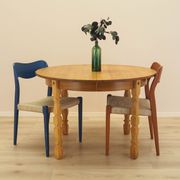 Round oak table, Danish design, 1960s, designer: Henning Kjærnulf