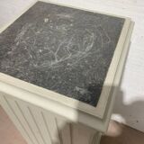 Square presentation column in patinated beech, 20th century