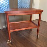 Danish Design Flip Top Bar Cart by Grete Jalk for Poul Jeppesens Møbelfabrik, 1960s