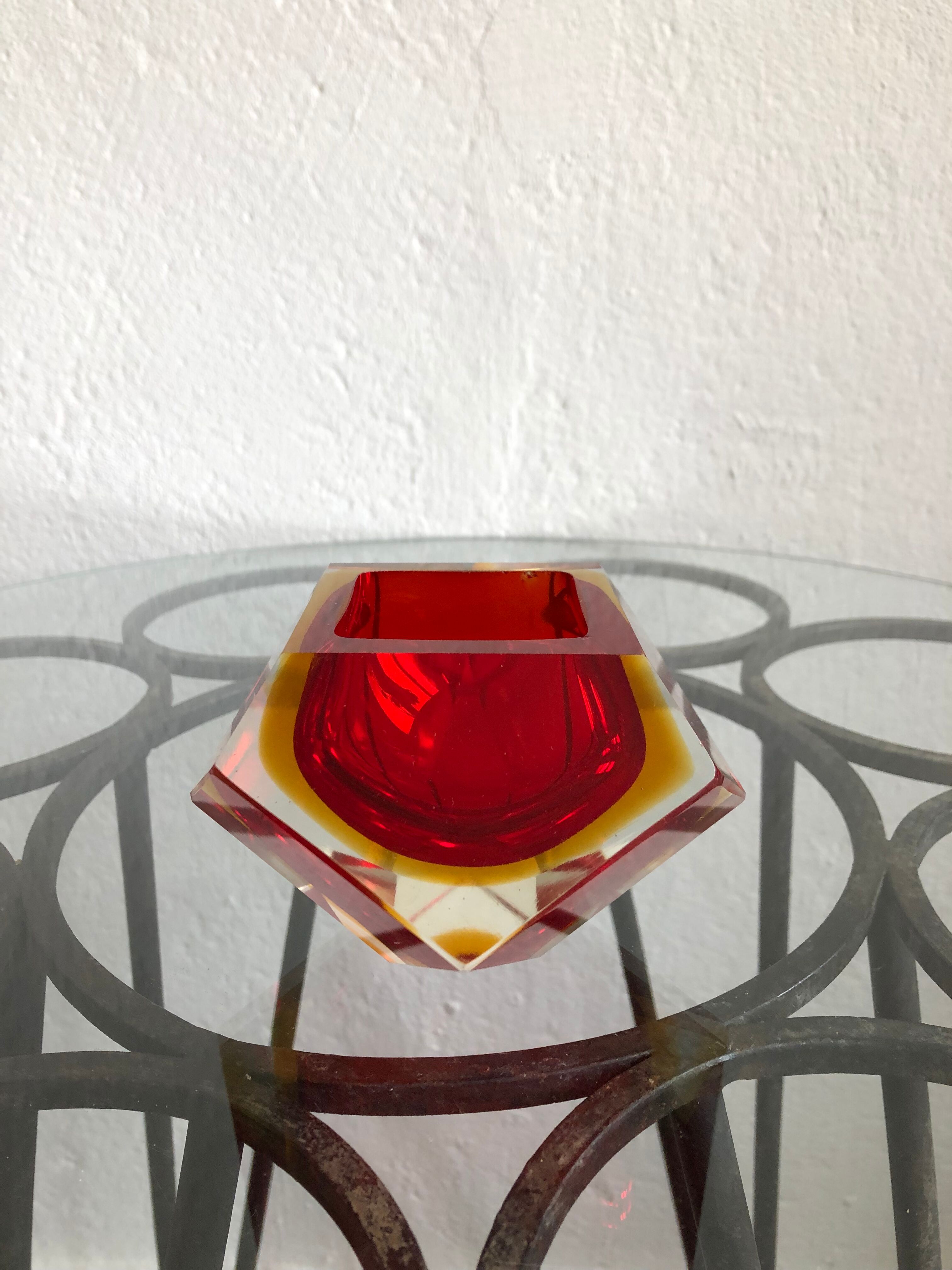 Empty vintage Murano glass pocket