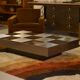 Designer coffee table with a checkerboard pattern attributed to Roberto Monsani 1970s.