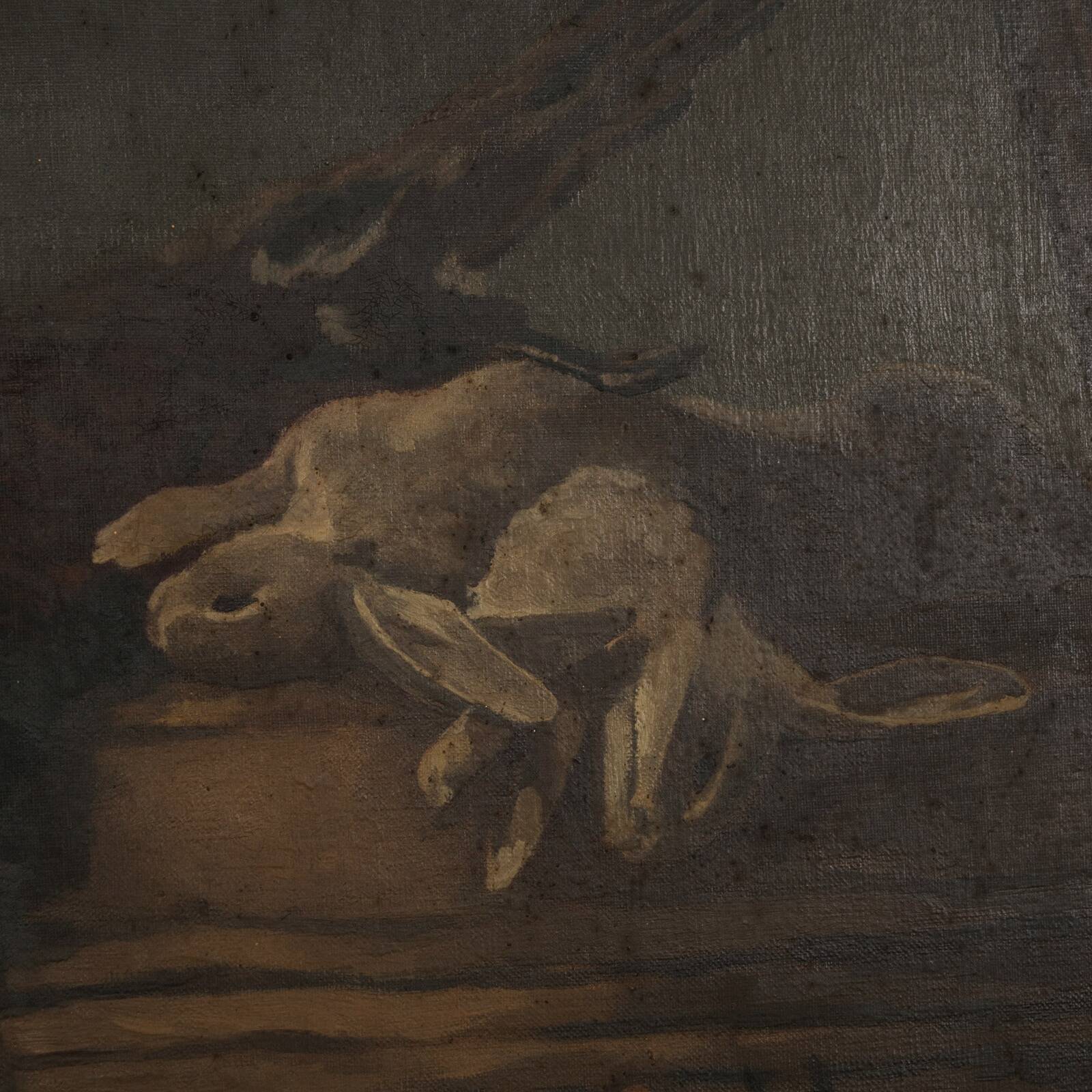 Nature morte de chasse du milieu du siècle, peinture à l'huile