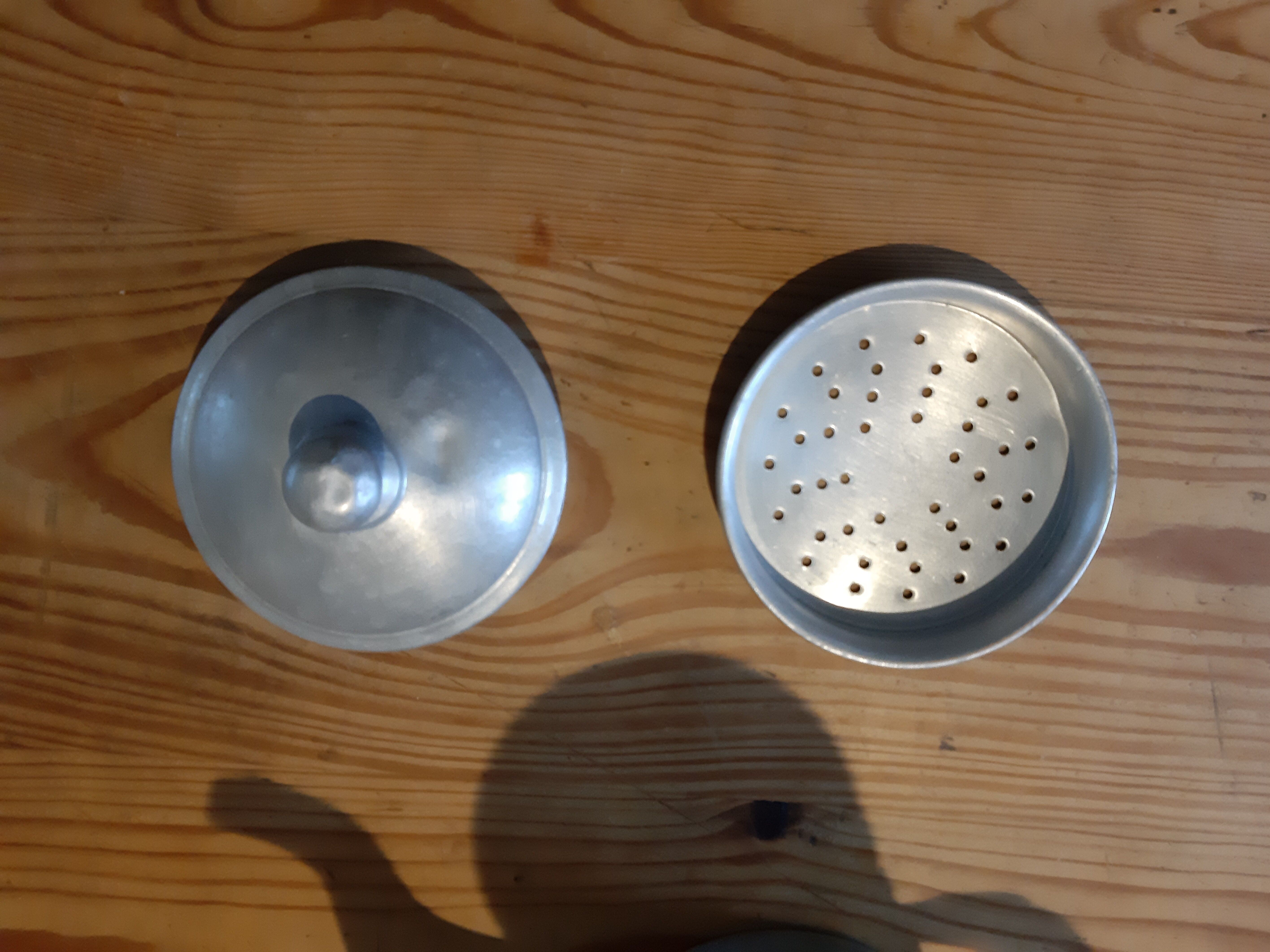 Old aluminium coffee pot