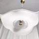 Postmodern White Murano Glass Pendant Marked La Murrina, Italy 1980s