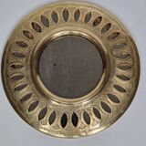 Vintage Moroccan mirror, openwork round, 23 cm