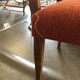Bridge armchair from the 1940s with embroidered upholstery.