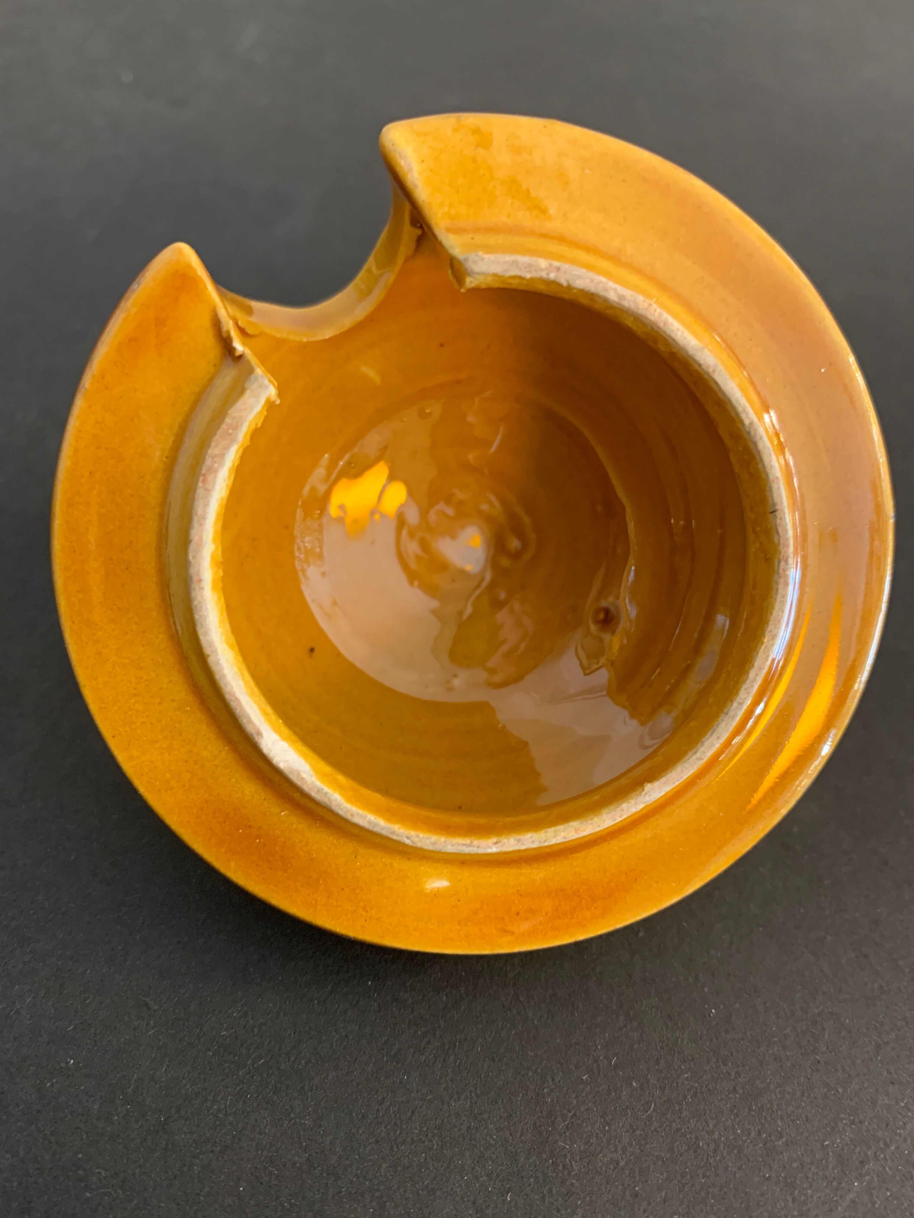 Vallauris ceramic dabbling olive pot