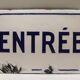 Plaque en métal émaillé années 40