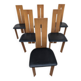Set of 6 chairs by Mario Marenco for Mobilgirgi, 70s