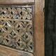 Large mirror - Indian carved wooden headboard