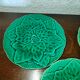 3 Old plates Gien France Creation Primefleur