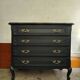 Vintage chest of drawers refurbished in black