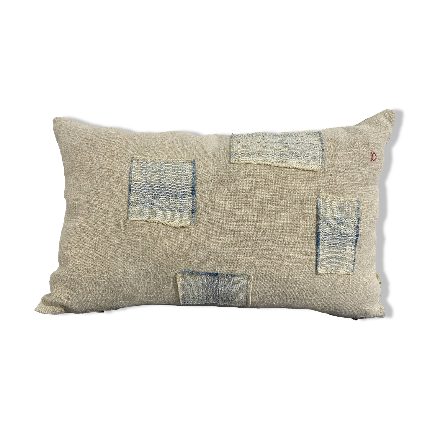 Coussin en toile ancienne style Kilim