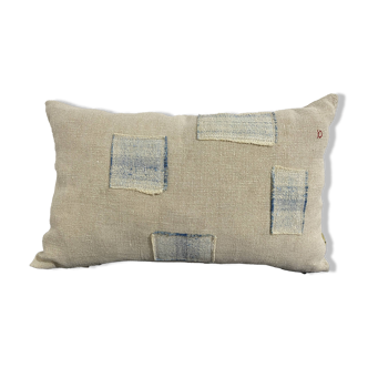 Cushion in vintage canvas Kilim style