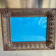 Antique Metal Picture Frame in Baroque style convex glass