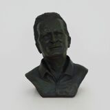 Bust of Marcel Pagnol in patinated terracotta by J.Pignol