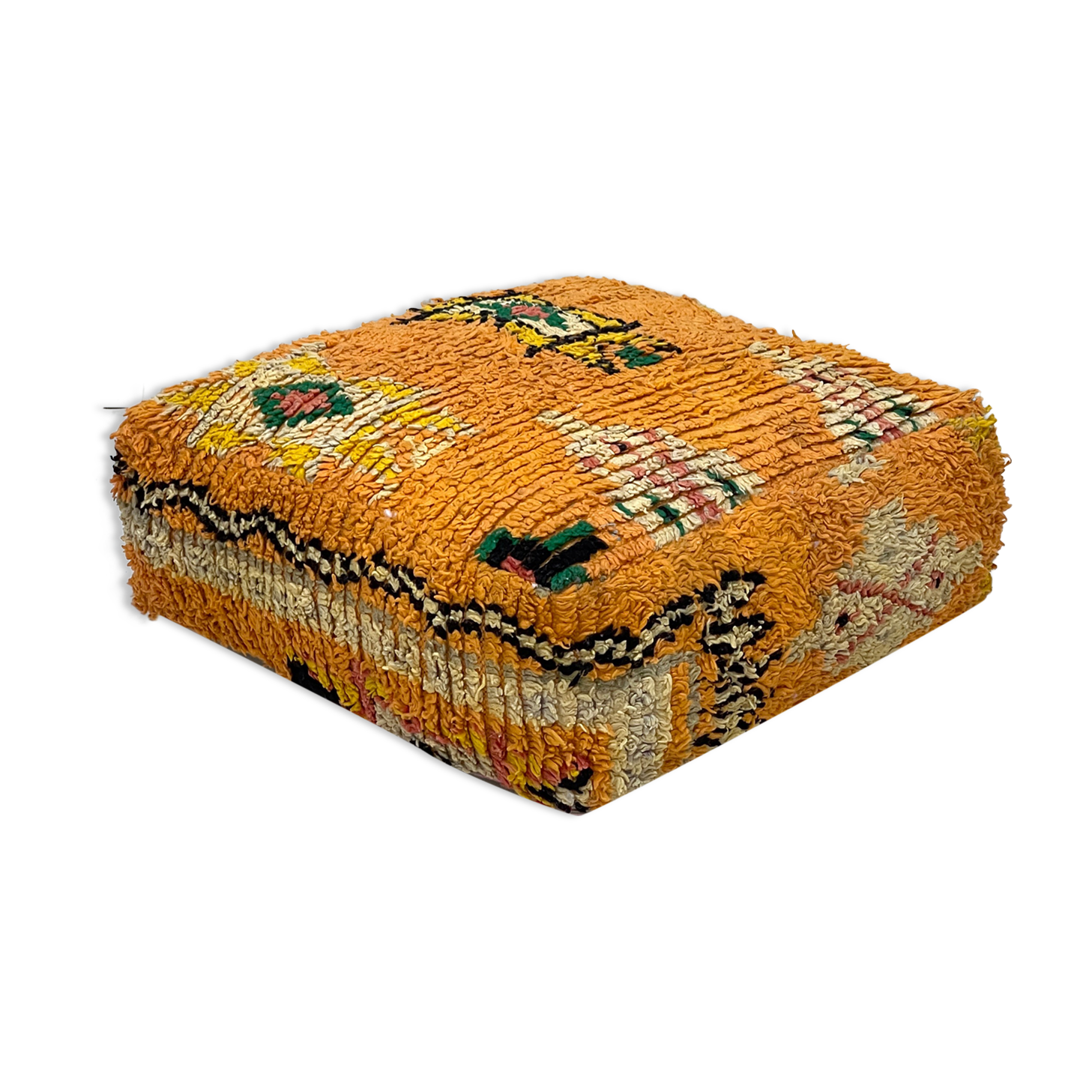 Floor cushion Cover, Berber Moroccan Floor cushion, Handwoven woolen pillowcase, Moroccan pouf, Squa