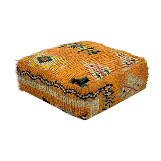 Coussin de sol berbère marocain taie d’oreiller en laine tissée à la main, pouf marocain, squa