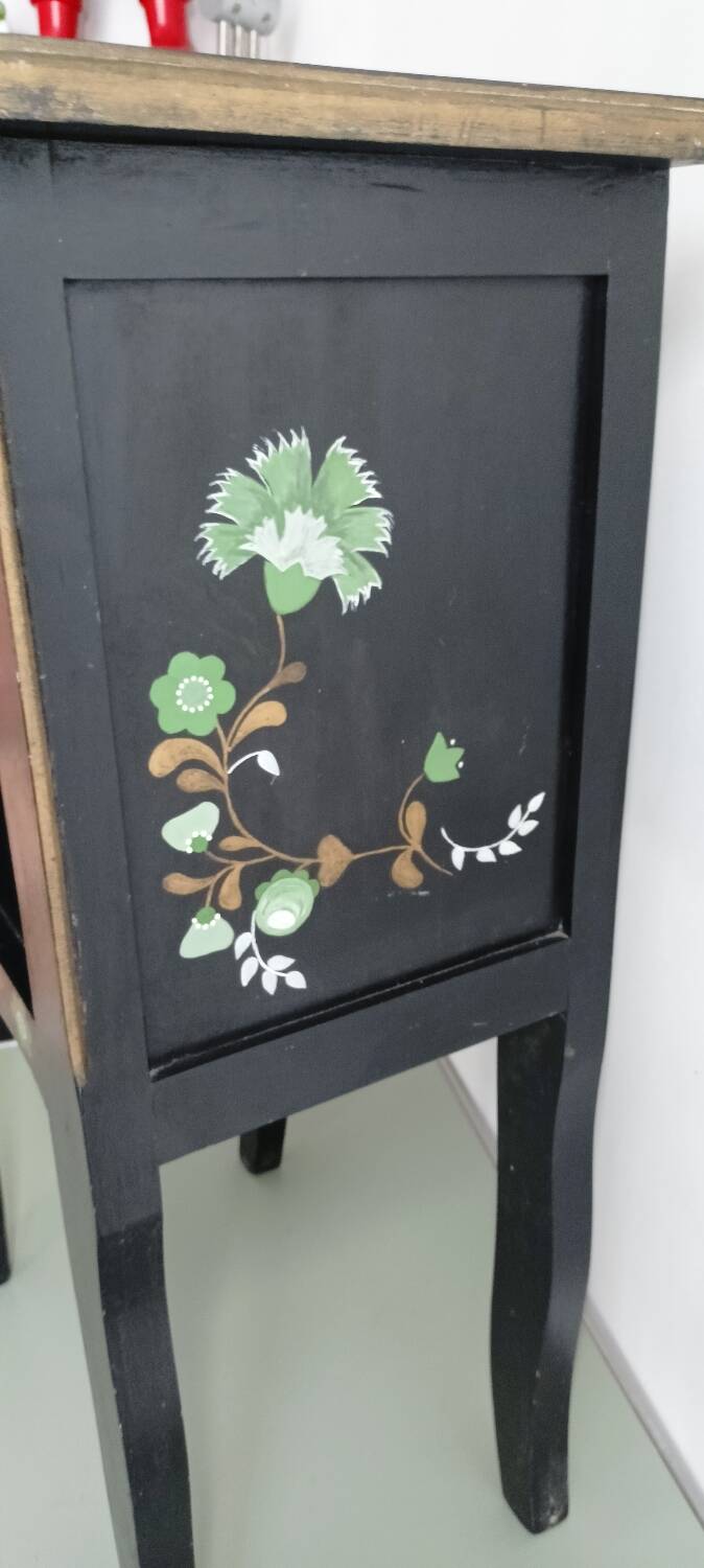 Vintage floral pattern bedside table