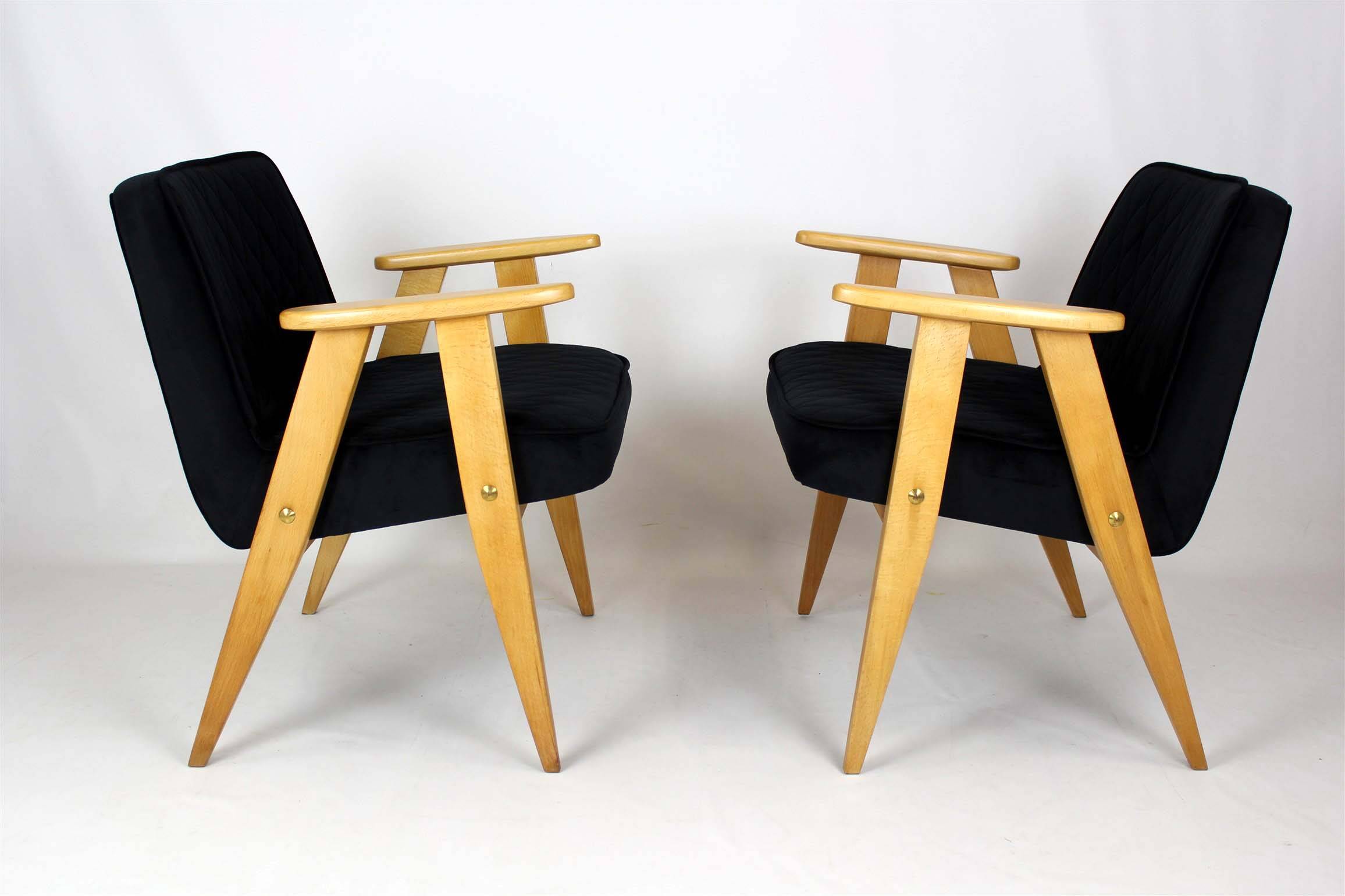 Set of Model 366 Armchairs by Józef Chierowski, Poland, 1960s
