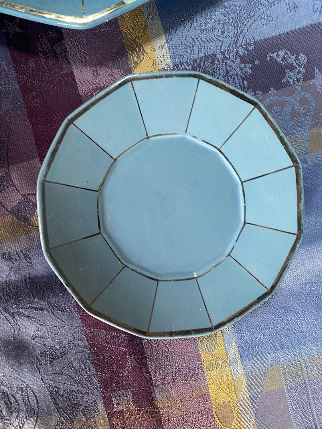 Art Deco tea service stamped Longwy