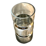 Vase verre argent