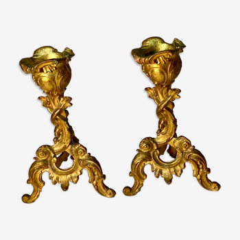 Pair of 18th-style candlesticks