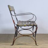 Riveted Iron Park Bench 1920's