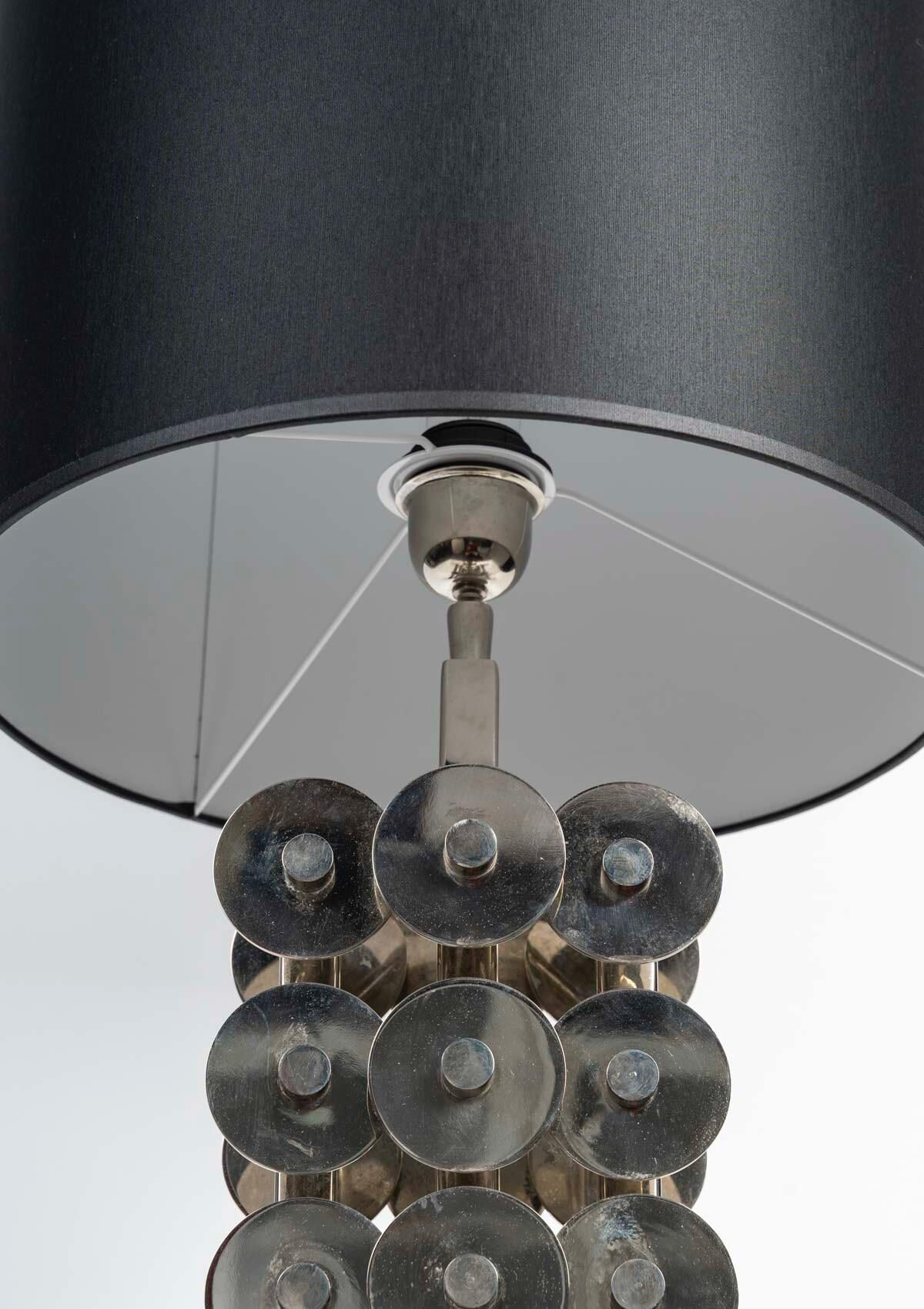 1970s vintage chrome table lamp