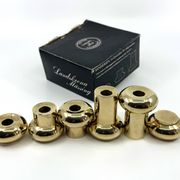 6 small brass candlesticks • Landskrona Mässing • Sweden • Circa 1978