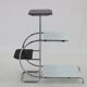 1930s Bauhaus Flower Stand with Glass, Czechoslovakia