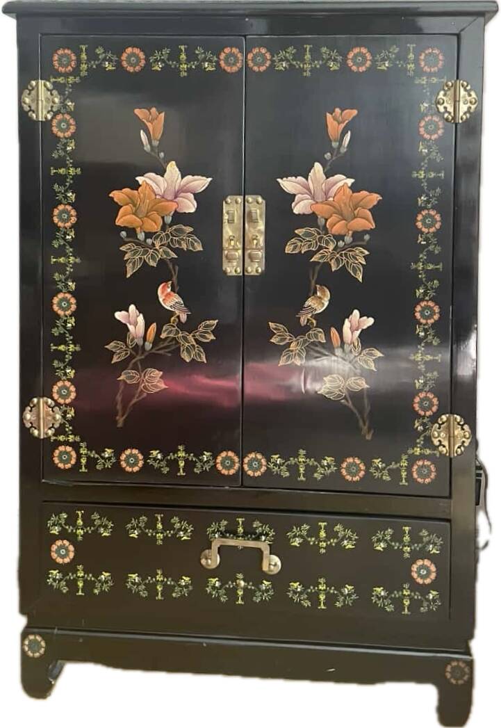 Lacquered Chinese wardrobe