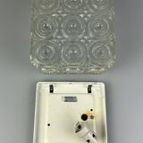 Limburg glass and metal ceiling light, Germany 1960