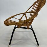Vintage Rattan children's chair Rohe Noordwolde 1960s Design