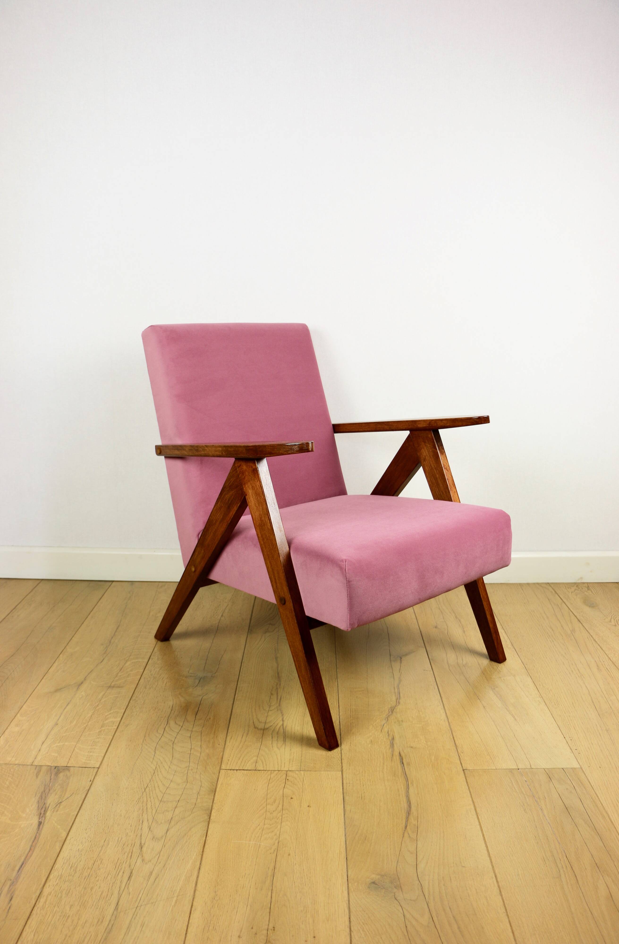 Fauteuil vintage B-310 VAR rose jade structurel années 1970 - 2 exemplaires disponibles